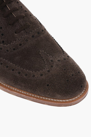 Suede BURWOOD 2 Oxford Shoes With Brogues Details