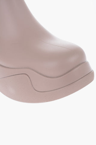 Rubber Chelsea Boots With Heel 7cm