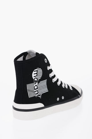 Canvas BENKEEN High-Top Sneakers with Printed Logo