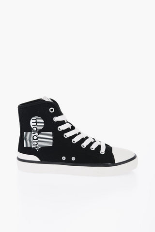 Canvas BENKEEN High-Top Sneakers with Printed Logo