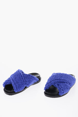 Two-Tone Slides with Criss-Cross Terry Bands