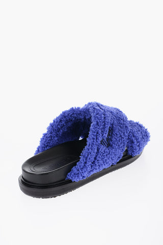 Two-Tone Slides with Criss-Cross Terry Bands