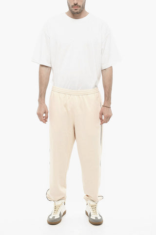 WALES BONNER Brushed Cotton Joggers with Contrasting Side Band