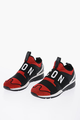 Neoprene Slip On Sneakers with Suede Details