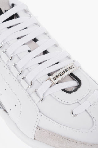 Sneakers Basse in Pelle e Suede con Dettagli in Gomma