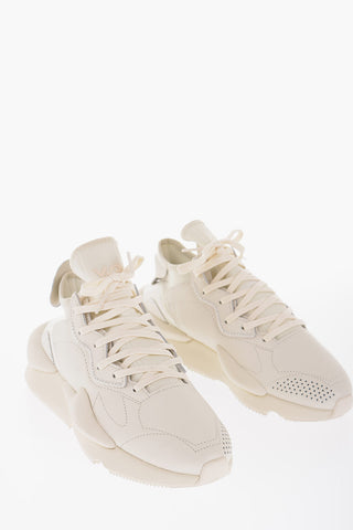 Y-3 BY YOHJI YAMAMOTO Leather and Fabric KAIWA Low Top Sneakers
