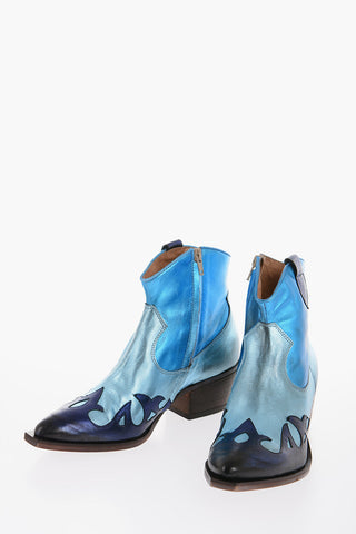 Laminated Leather ELVIRA Western Boots 6,5cm