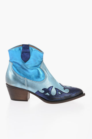 Laminated Leather ELVIRA Western Boots 6,5cm