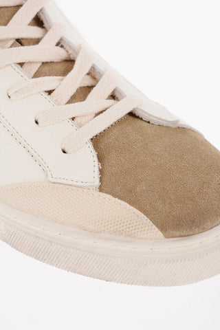 Textured Leather and Suede GOOFY Low-Top Sneakers