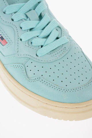 Leather Low-Top Sneakers with Contrasting Sole