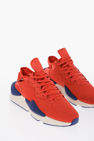 Y-3 BY YOHJI YAMAMOTO Leather and Fabric KAIWA Low Top Sneakers