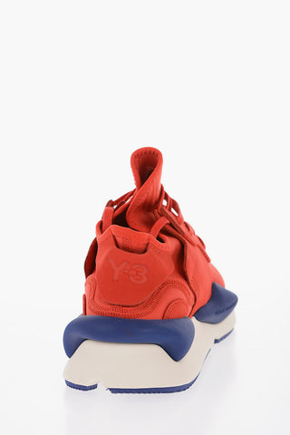 Y-3 BY YOHJI YAMAMOTO Leather and Fabric KAIWA Low Top Sneakers