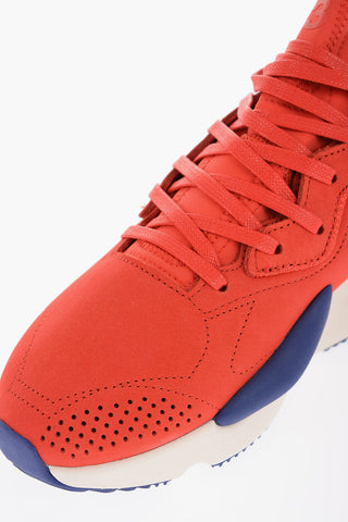 Y-3 BY YOHJI YAMAMOTO Leather and Fabric KAIWA Low Top Sneakers