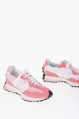 Fabric and Suede Low-Top Sneakers with Monogram