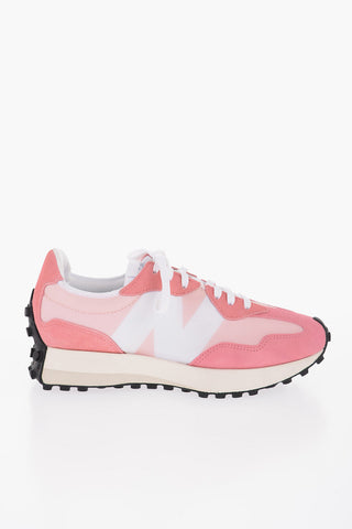 Fabric and Suede Low-Top Sneakers with Monogram