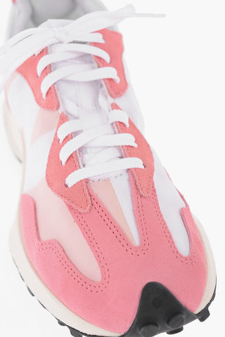 Fabric and Suede Low-Top Sneakers with Monogram