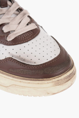 Vintage Effect two-tone High-Top Sneakers