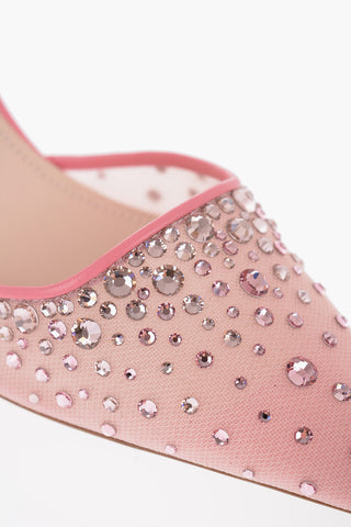 Slingback ASSIA 80 in Mesh Impreziositi da Strass Tacco 9cm