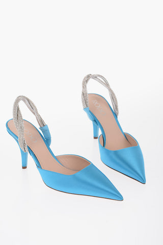 Sating Slingback with Rhinestone 9,5cm