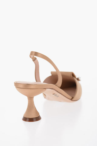 Slingback in Raso con Gioielli Tacco 6.5cm