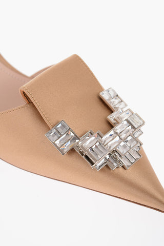 Slingback in Raso con Gioielli Tacco 6.5cm