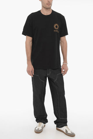 crew-neck Cotton T-shirt with print