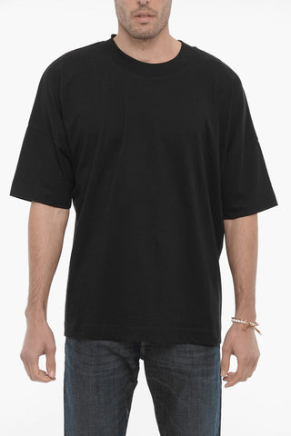 Solid Color Crew-neck Cotton FOLLI T-shirt