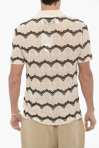 Semi-Sheer Knitted MAJORCA Polo Shirt