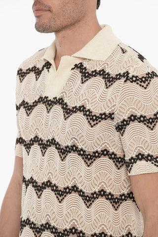 Semi-Sheer Knitted MAJORCA Polo Shirt