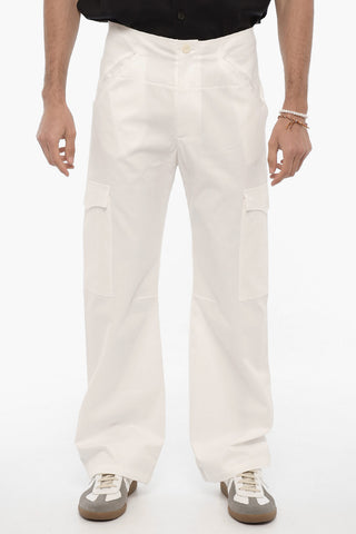 Solid Color Lightweight Cotton Cargo Pants