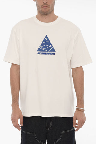 Solid Color Crew-neck T-Shirt with Contrasting Logo
