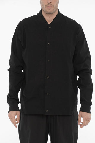Overshirt in Tinta Unita con Abbottonatura Frontale