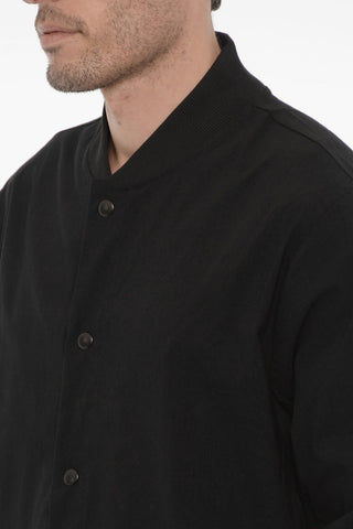 Overshirt in Tinta Unita con Abbottonatura Frontale