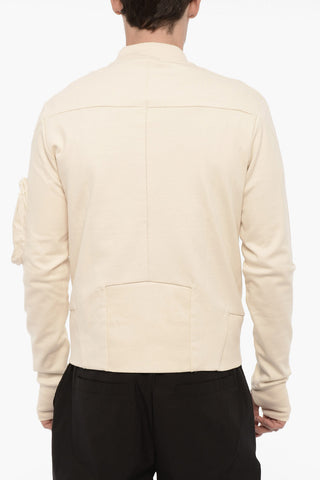 Lightweight Solid Color Bomber Jacket with Sleeve Pocket