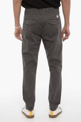 Cotton Twill Pants with Hidden Closure