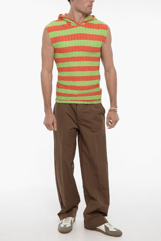 Sleeveless Two-Tone Hoodie