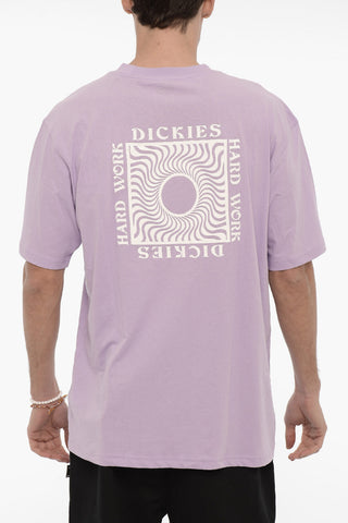 Crew-neck Cotton T-shirt with Embossed Print