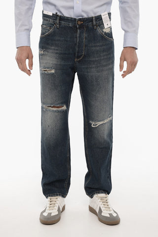 Distressed REBEL Jeans with Logo-Button 19,5cm