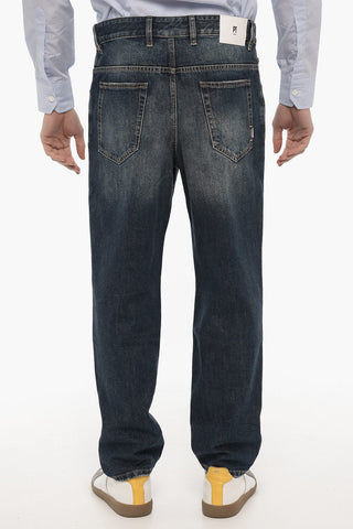 Distressed REBEL Jeans with Logo-Button 19,5cm