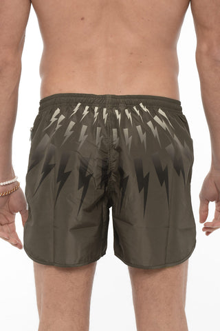 Slim-Fit Boxer Swim Briefs with Thunerbolt Print