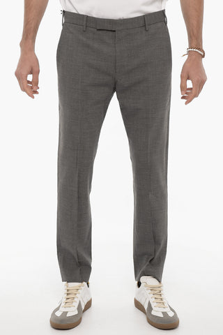 Virgin Wool Pants with Hidden Closure