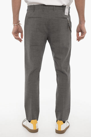 Virgin Wool Pants with Hidden Closure