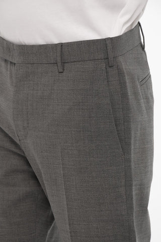 Virgin Wool Pants with Hidden Closure