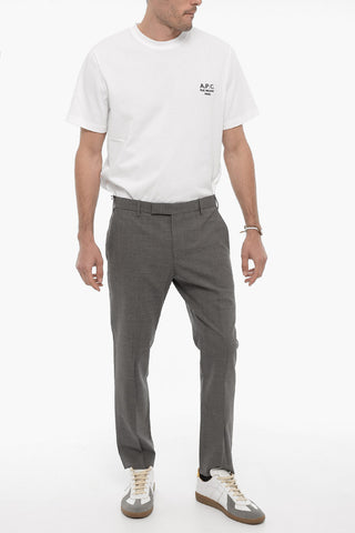 Virgin Wool Pants with Hidden Closure