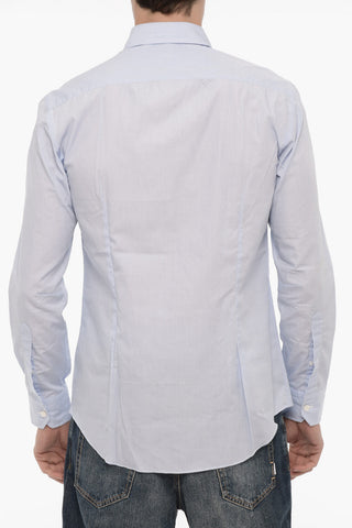 Spread Collar Cotton Shirt