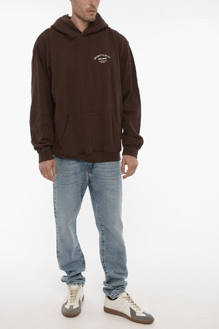Felpa Hoodie Con Stampe e Tasca a Toppa