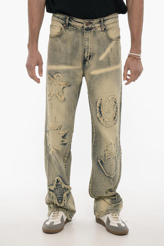 Jeans Stonewashed HIPPIE in Denim Stretch 25cm