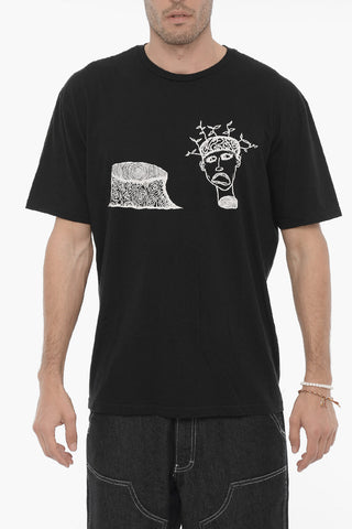 Front Printed Crew-neck T-Shirt