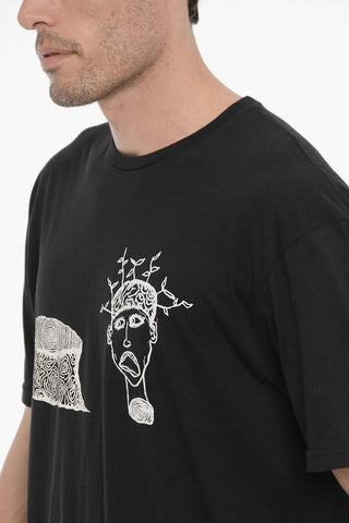 Front Printed Crew-neck T-Shirt