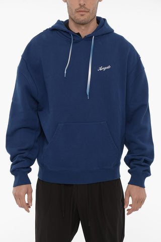 Brushed Cotton Hoodie with Embroidered Logo